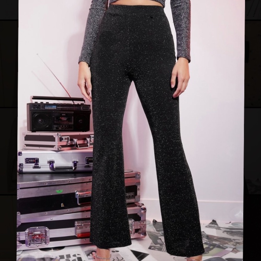 Flare Leg Glitter Pants